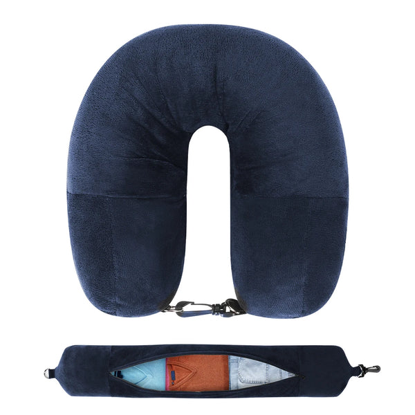 Fillable Velvet Travel Pillow Cover with Storage Bag - photo 12