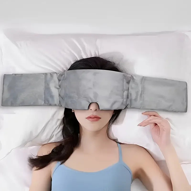Weighted Sleep Mask Headband — Gentle Pressure, Light Blocking, Soft Velvet