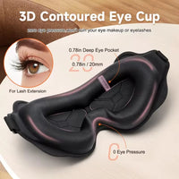 6D Contoured Sleep Mask — 100% Blackout, Zero Eye Pressure, Adjustable