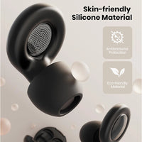Semi-In-Ear Sleep Earplugs — 25 dB Noise Reduction, Soft Silicone, Reusable