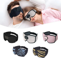 Bluetooth Sleep Mask Headphones — 3D Blackout Mask with Slim Flat Speakers