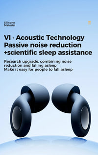 Semi-In-Ear Sleep Earplugs — 25 dB Noise Reduction, Soft Silicone, Reusable