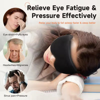 6D Contoured Sleep Mask — 100% Blackout, Zero Eye Pressure, Adjustable