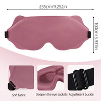 6D Contoured Sleep Mask — 100% Blackout, Zero Eye Pressure, Adjustable