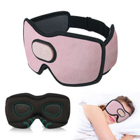 Bluetooth Sleep Mask Headphones — 3D Blackout Mask with Slim Flat Speakers