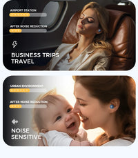 Semi-In-Ear Sleep Earplugs — 25 dB Noise Reduction, Soft Silicone, Reusable