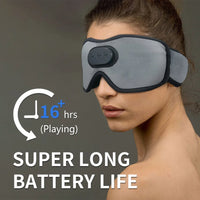Bluetooth Sleep Mask Headphones — 3D Blackout Mask with Slim Flat Speakers