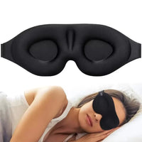 6D Contoured Sleep Mask — 100% Blackout, Zero Eye Pressure, Adjustable