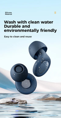 Semi-In-Ear Sleep Earplugs — 25 dB Noise Reduction, Soft Silicone, Reusable