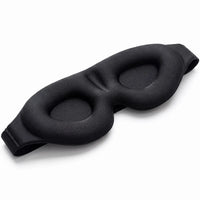 black | 3D Concave Cup Blackout Sleep Mask, three-quarter view, concave eye cups