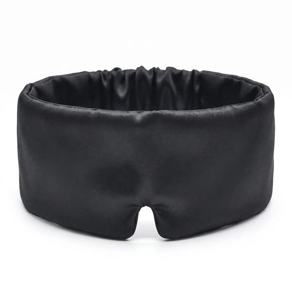 Black | Silk Satin Sleep Mask, front