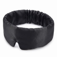 Black | Silk Satin Sleep Mask, three quarter
