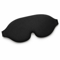 black | 3D Concave Cup Blackout Sleep Mask, front view, outer side