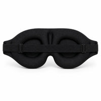 black | 3D Concave Cup Blackout Sleep Mask, inner side with adjustable strap