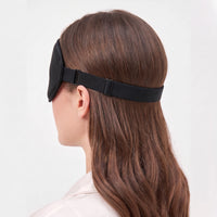 Black | 3D Sculpted Breathable Sleep Mask, worn, strap back view