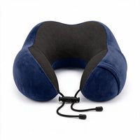 Dark blue | U-Shaped Memory Foam Airplane Neck Pillow, front view
