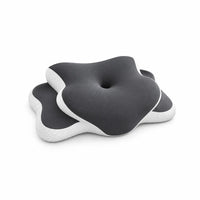 DARK GRAY | Butterfly Dual-Height Cervical Pillow, three-quarter view