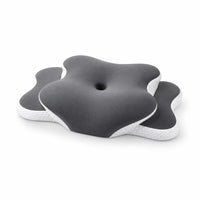 DARK GRAY | Butterfly Dual-Height Cervical Pillow, low three-quarter view
