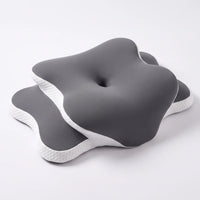 DARK GRAY | Butterfly Dual-Height Cervical Pillow, high three-quarter view