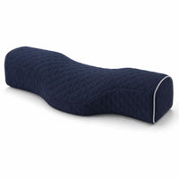 DEEP BLUE | Cervical Contour Memory Foam Pillow, three-quarter view