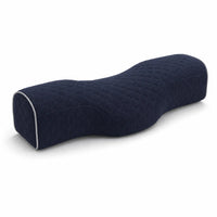 DEEP BLUE | Cervical Contour Memory Foam Pillow, three-quarter view from the left