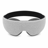 Gray | Memory Foam 3D Sleep Mask with Adjustable Eye Cups, front view, outer side