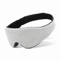 Gray | Memory Foam 3D Sleep Mask with Adjustable Eye Cups, angled front view, outer side