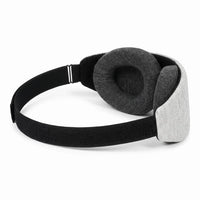 Gray | Memory Foam 3D Sleep Mask with Adjustable Eye Cups, three-quarter view, eye cups and strap