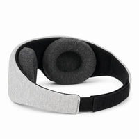 Gray | Memory Foam 3D Sleep Mask with Adjustable Eye Cups, side view, eye cup and strap