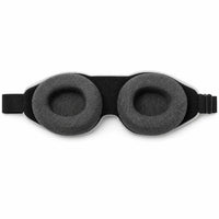 Gray | Memory Foam 3D Sleep Mask with Adjustable Eye Cups, inner side with the adjustable eye cups