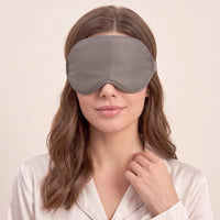 Gray | 3D Sculpted Breathable Sleep Mask, worn, worn three quarter
