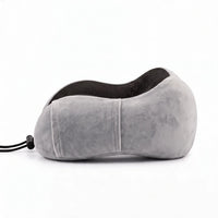 Grey | U-Shaped Memory Foam Airplane Neck Pillow, side view