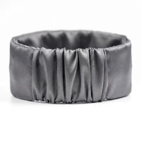 Grey | Silk Satin Sleep Mask, closeup