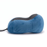 Lake blue | U-Shaped Memory Foam Airplane Neck Pillow, side view