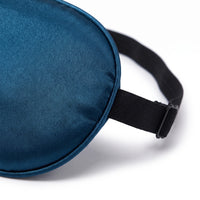 Petrol Blue | Soft Silk Blackout Sleep Mask, macro
