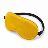 Golden Yellow | Soft Silk Blackout Sleep Mask, three quarter