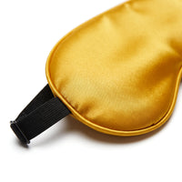 Golden Yellow | Soft Silk Blackout Sleep Mask, macro