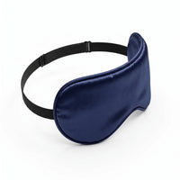 Navy | Soft Silk Blackout Sleep Mask, three quarter