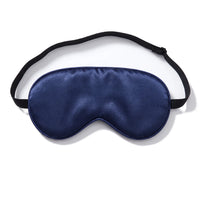 Navy | Soft Silk Blackout Sleep Mask, flat top