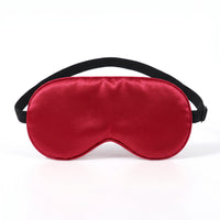 Cherry Red | Soft Silk Blackout Sleep Mask, front