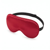 Cherry Red | Soft Silk Blackout Sleep Mask, three quarter