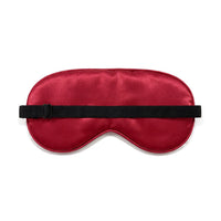 Cherry Red | Soft Silk Blackout Sleep Mask, back