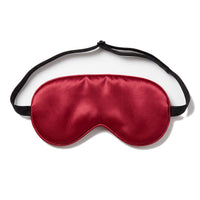 Cherry Red | Soft Silk Blackout Sleep Mask, flat top