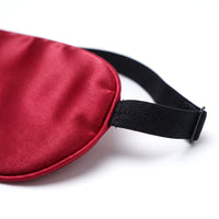 Cherry Red | Soft Silk Blackout Sleep Mask, macro