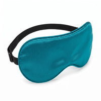 Peacock Teal | Soft Silk Blackout Sleep Mask, three quarter