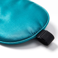 Peacock Teal | Soft Silk Blackout Sleep Mask, macro