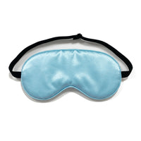 Sky Blue | Soft Silk Blackout Sleep Mask, flat top