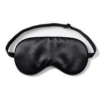 Black | Soft Silk Blackout Sleep Mask, flat top