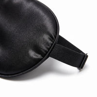 Black | Soft Silk Blackout Sleep Mask, macro
