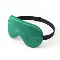 Jade Green | Soft Silk Blackout Sleep Mask, three quarter